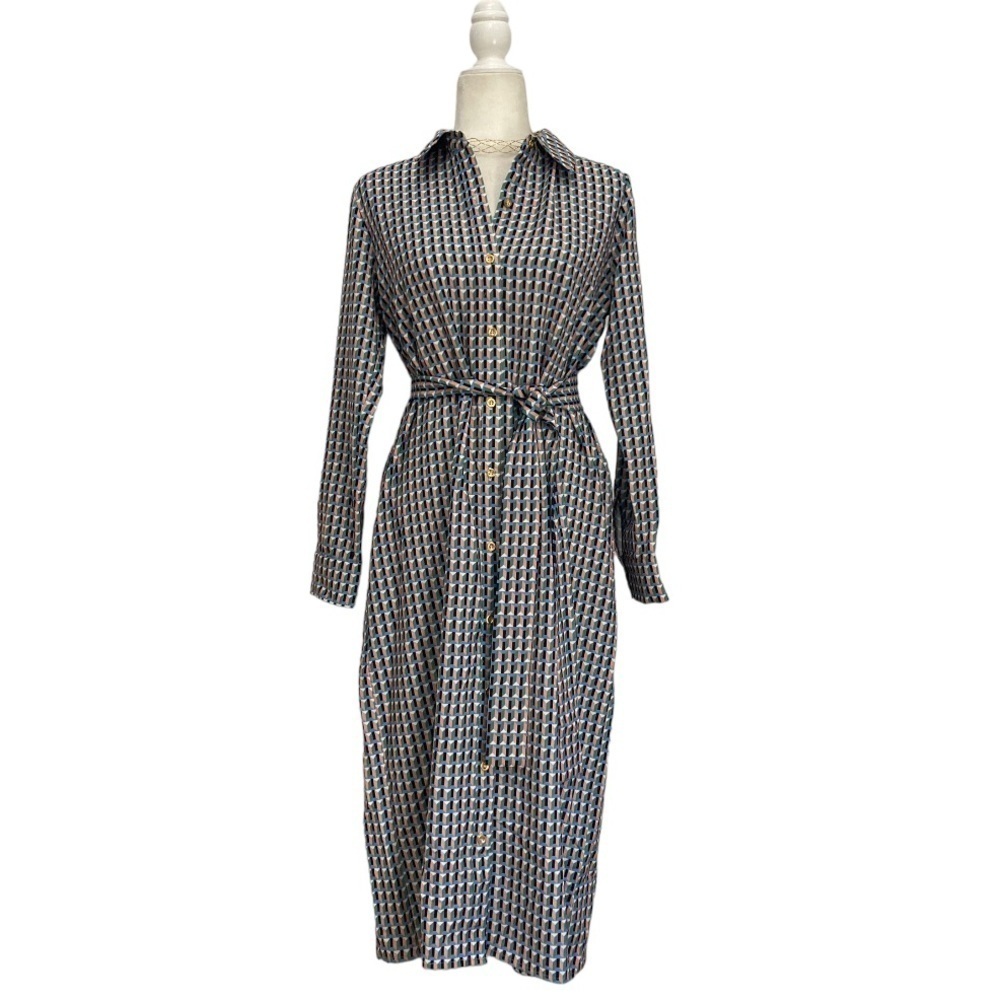 Alexia Admor Shirt Dress NWT Geometric Alexia Admor Shirt Dress Patterned Print - Picture 2 of 15